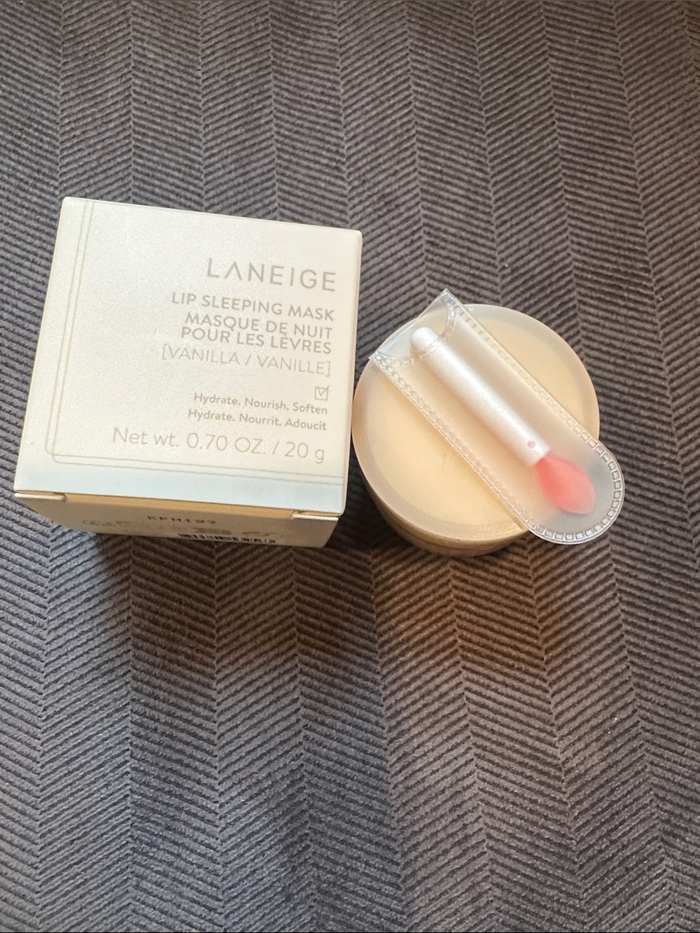 LANEIGE Lip Sleeping Mask with Pink Applicator - Vanilla (Cream-colored Jar)